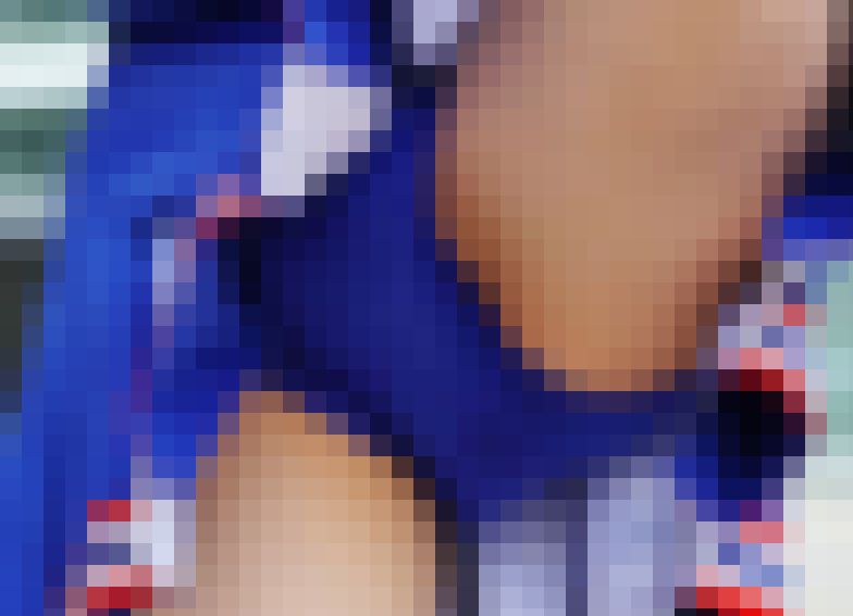 ★フルサイズ写真★　チアフォトグラフ　青アン全開！華麗なハイキック＆ターンをありがとう！S09-G