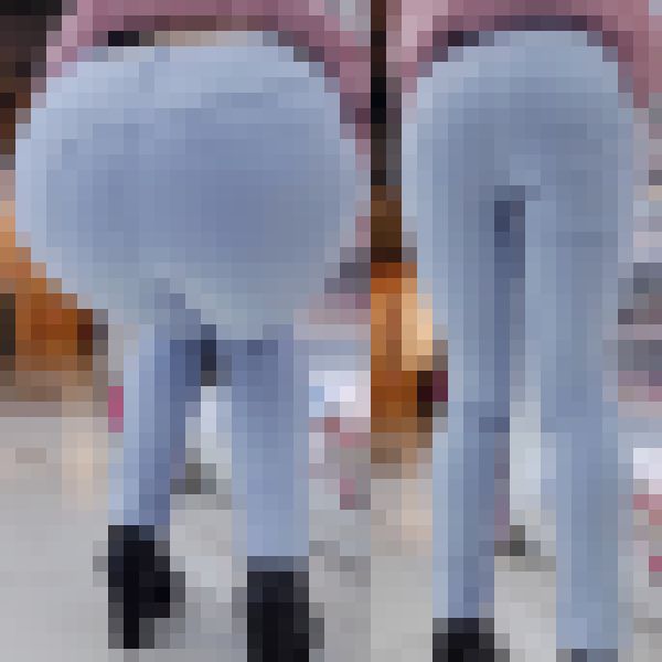 【カラーデニム】お尻の形が丸分かりなぴたぴたデニム金髪ギャル