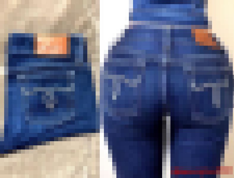 【美☆モデル】ぴちぴち濃紺マウジーデニム尻??ガチガチに勃起させるジーンズ尻！