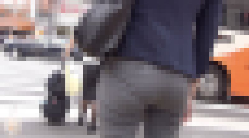 【FHD高画質】柔らかヒップのグレーパンツOL