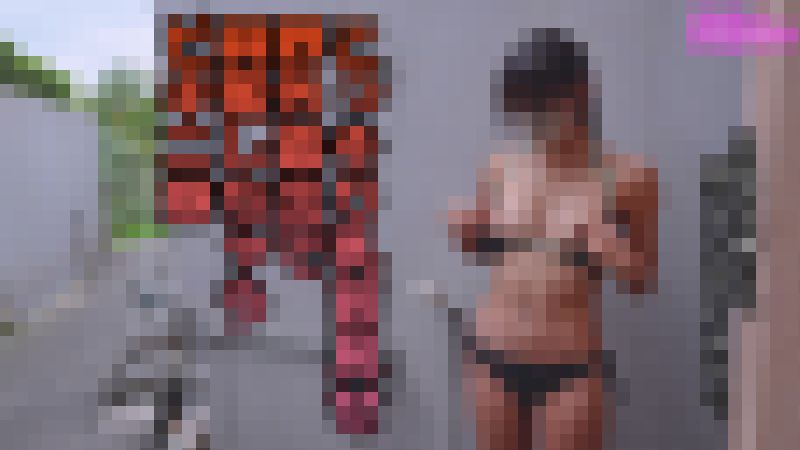 期間限定公開ビキニ娘とエロ遊び（1）クイコミ尻と胸チラ、こっそり乳首見せ